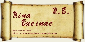 Mina Bućinac vizit kartica